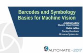 Barcodes and Symbology Basics for Machine Vision AND... · 2017-11-07 · What are Barcodes? •Optical, machine readable, representation of data. •It all started with rail cars