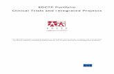 EDCTP Portfolio Clinical Trials and Integrated Projects · of Simple Antiretroviral Regimens (CHAPAS-1 Trial) Goal: To study the appropriate dosing of, and adherence to, a fixed -