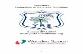Yorkshire Federation of Referees’ Societies...6 YORKSHIRE FEDERATION OF REFEREES’ SOCIETIES Chairman JOHN PHILLIPS (H) 01535645742 (M) 07506199268 E-mail: johnfphillips@talktalk.net