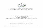 BANGALORE UNIVERSITY · 1 B.Sc., Genetics – I to VI Semester Syllabus BANGALORE UNIVERSITY Jnana Bharathi, Bengaluru-560 056 B.Sc., GENETICS SYLLABUS (I to VI Semesters) (CBCS …