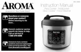 ARC-150SB Instruction Manual - Best Aroma Rice Cookers · 2018-09-04 · Congratulations on your purchase of the Aroma® 20-Cup Digital Rice Cooker, Multicooker, Slow Cooker and Food