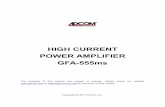 HIGH CURRENT POWER AMPLIFIER GFA-555ms - Adcom · 2016-12-26 · interconnected to the GFA-555ms, the amplifier's chassis must be insulated from the metal-rack rails to prevent ground