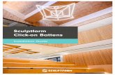 Sculptform Click-on Battens...from the end of your battens (or base angle) to ensure your incremented battens will always join on a clip. Install each subsequent track after that at