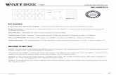 WB-200VB-CE-6 - Welcome to SnapAVWATTBOX WB-200VB-CE-6 O M pg.3 2014 Wattbox LED OPERATION Protected — Green (Solid) The WattBox is powered on and outlets are protected. Off The