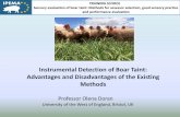 Instrumental Detection of Boar Taint: Advantages and ... · friendly production, in particular on alternatives to the castration of pigs and on alternatives to the dehorning of cattle”