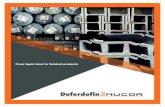From liquid steel to finished productsDuferdofin – Nucor, con i suoi 750 dipendenti, ha una capacità produttiva di circa 950.000 tonnellate all’anno di prodotti lunghi, ed è