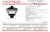 LEXINGTON 2 · Lighting Products 150 Pemco Way-Wilmington, DE 19804 Phone 302.892.9000 Fax 302.892.9005  info@pemcolighting.com Lex2-pg1(2020)