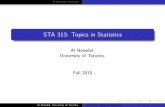 STA 313: Topics in Statistics - University of Torontonosedal/sta313/intro-to-R.pdfR language essentials STA 313: Topics in Statistics Al Nosedal. University of Toronto. Fall 2015 Al