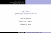 Electronics Operational Ampliﬁer Basicsdenethor.wlu.ca/pc320/lectures/opampbasicbeam.pdfIdeal Operational Ampliﬁers Analyzing Op Amp Circuits Common Operational Ampliﬁer Circuits