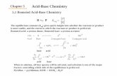 Chapter 5 Acid-Base Chemistry 5.1 Brønsted Acid-Base Chemistry … · 2017-11-13 · Chapter 5 Acid-Base Chemistry The equilibrium constant (Keq) gives quick insight into whether