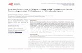 Crystallization of Curcumin and Cinnamic Acid from Aqueous ... · DOI: 10.4236/jcpt.2018.83005 76 Journal of Crystallization Process and Technology clear solution free from any undissolved