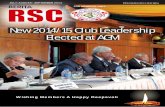 New 2014/15 Club Leadership Elected at AGMrsc.org.my/userFiles/file/BeritaRSCJulAugSepRz.pdf · New 2014/15 Club Leadership Elected at AGM. JULY-AUGUST/ SEPTEMBER 2014. Wishing Members