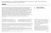 Description of Adult Rolling Movements and …...Description of Adult Rolling Movements and Hypothesis of Developmental Sequences Physical therapists frequently evaluate and teach