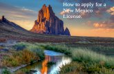 How to apply for a New Mexico License.nmbon.sks.com/uploads/files/How to apply for a license.pdf · New Mexico Board of Nursing Nurse Portal Create a new account Don't have an account?