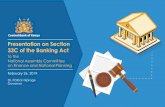 Presentation on Section 33C of the Banking Act · Presentation on Section 33C of the Banking Act | 9. Section 33 of the Banking Act became effective on October 1, 2018 requiring: