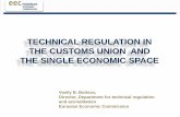 TECHNICAL REGULATION IN THE CUSTOMS UNION AND THE … · Based on principles and norms of : WTO Agreement on technical barriers to trade WTO Agreement on the application of sanitary