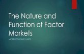 The Nature and Function of Factor Markets Nature and Function...Least-Cost Rule –CH 12 pg 115 LEAST-COST RULE = Costs are minimized where the marginal product per dollar’s worth