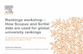 Rankings workshop How Scopus and SciVal data are used for ... · Guillaume Warnan Senior Customer Consultant, Research Intelligence, Elsevier Rankings workshop – How Scopus and
