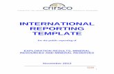 INTERNATIONAL REPORTING TEMPLATE - CRIRSCOTemplate itself is a mandatory reporting standard. INTRODUCTION 2 In this edition of the International Reporting Template (“The Template”),