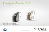Phonak Audéo TM M...3 Your hearing aid & charger details Hearing aid models Earpieces c Audéo M-R (M90/M70/M50/M30) c Dome c Audéo M-RT (M90/M70/M50/M30) c SlimTip c Audéo M-R