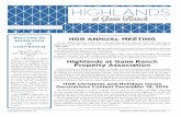 HIGHD AT GANN RCH HIGHLANDS at Gann Ranch… · of the Highlands at Gann Ranch . HOA. The Highlands at Gann . Ranch is a monthly newsletter mailed to all Highlands at Gann Ranch residents.