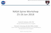 NASA Spine Workshop 25-26 Jan 2018 · SD3/R. Scheuring 3-9769 Day 1 Agenda 0800-0830 Welcome and Introduction 0830-0900 Background, goals and objectives 0900-1030 Case reports of