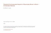 Potential Environmental Impacts of Quarrying Stone in Karst— A … · 2002-02-07 · Potential Environmental Impacts of Quarrying Stone in Karst— A Literature Review By William