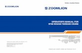 OPERATOR'S MANUAL FOR RT60 ROUGH TERRAIN …...RT60 Rough Terrain Crane 03 - 3 About This Manual General The data (data, specifications, illustrations) in this manual is for cranes