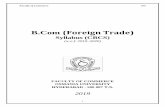B.Com (Foreign Trade) - Osmania University of Commerce/4.B.Com (Foreign Trade).pdfFaculty of Commerce OU 1 B.Com (Foreign Trade) Syllabus (CBCS) (w.e.f. 2019–2020) FACULTY OF COMMERCE