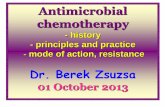 Dr. Berek Zsuzsa - Semmelweis Egyetemsemmelweis.hu/mikrobiologia/files/2014/05/FGM_2013-2014-1-04_.pdf · Antimicrobial chemotherapy - history - principles and practice - mode of
