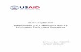 ADS Chapter 509 - Management and Oversight of Agency ... · This Automated Directives System (ADS) chapter defines operational policy for the management and oversight of information-technology