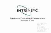 Business Overview Presentation - Derek Spratt Software/Presentations/Intrinsyc Preso 1999...Business Overview Presentation September 10, 1999 Intrinsyc Software, Inc. 700 West Pender