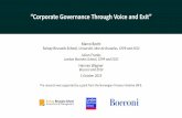 “Corporate Governance Through Voice and Exit” · Corporate Governance Through Voice and Exit-1-“Corporate Governance Through Voice and Exit” Marco Becht Solvay Brussels School,