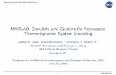 MATLAB, Simulink, and Cantera for Aerospace Thermodynamic ... · MATLAB, Simulink, and Cantera for Aerospace Thermodynamic System Modeling Joshua E. Freeh, ... 25 cm2 single cell