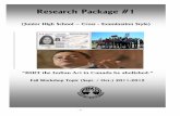 (Junior High School Cross - Examination Style)...- 0 - Research Package #1 BIRT the Indian Act in Canada be abolished (Junior High School – Cross - Examination Style) Fall Workshop