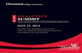 ANALYTICS 1 SUMMIT - Carl H. Lindner College of Business...“Predictive Analytics: Delivering on the Promise of Big Data” Eric Siegel, Ph.D. – Founder of Predictive Analytics