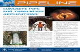 CONCRETE PIPE FOR TRENCHLESS APPLICATIONS · 2018-04-22 · AUTUMN N 2013 C oncrete pipe jacking is a method of installing pipelines using “trenchless tech-nology“ – installation