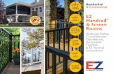 EZ Handrail® & Screen Rooms · EZ Handrail® Posts (Welded base) Compatible with all products Post kits include: post cap and fasteners to mount to wood, concrete, and metal. Base