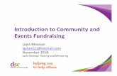 Introduction to Community and Events Fundraising · •Knowing where community events fit in the Fundraising Mix •Understanding essential preparation and planning •Importance