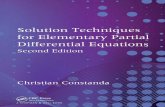 Solution Techniques for Elementary Partial Differential ... · for Elementary Partial Differential Equations K10569_FM.indd 1 4/28/10 9:50:09 AM. Second Edition Solution Techniques