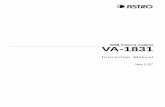 HDMI Protocol Analyzer VA-1831 · HDMI Protocol Analyzer VA-1831 Instruction Manual 2011.9 Ver.1.07 ASTRODESIGN,Inc