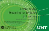 Lesson Study: Preparing for Evidence of Learning · Lesson Study: Preparing for Evidence of Learning Colleen M. Eddy from the University of North Texas ... Conference X Innovation