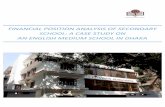 FINANCIAL POSITION ANALYSIS OF SECONDARY ......2 | P a g e Internship Report on- Financial Position Analysis of Secondary School: A Case Study On An English Medium School in Dhaka