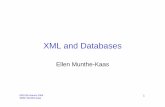 XML and Databases...XML for Semistructured Data •When – application domains where • all data formats cannot be predicted in advance + • large volumes of data •Why – why