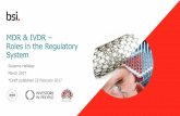 MDR & IVDR Roles in the Regulatory System...2 This Presentation … 1. Roles in the regulatory system –Blue Guide 2. Roles in the regulatory system –MDR & IVDR • Commission