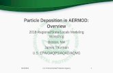 Particle Deposition in AERMOD: Overvie...Particle Deposition in AERMOD: Overview 2018 Regional/State/Locals Modeling Workshop Boston, MA James Thurman U.S. EPA/OAQPS/AQAD/AQMG 6/19/2018