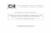WORKING PAPER SERIES Italian Entrepreneurship ...DEPARTMENT OF ECONOMICS UNIVERSITY OF MILAN - BICOCCA WORKING PAPER SERIES Italian Entrepreneurship: Conjectures and Evidence from