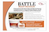 Patented Alcohol-Based Nutritional Supplement Containing ... · Chelated Trace Minerals & Vitamins Beef Drench Provides a Rapidly Absorbed Source of Energy. Amino Acid Chelated Trace