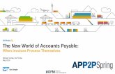The New World of Accounts Payable · or release any functionality mentioned therein. This document, or any related presentation, and SAP SE’s or its affiliated companies’ strategy