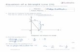 Equation of a Straight Line (H) · 2018-03-08 · Equation of a Straight Line (H) - Version 2 January 2016 Equation of a Straight Line (H) A collection of 9-1 Maths GCSE Sample and